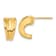 14k Yellow Gold Polished 9/16" J-Hoop Post Earrings