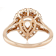 Morganite Pear And White Zircon Ring In 18K Rose Gold Over Sterling
Silver 1.75ctw