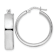 Rhodium Over Sterling Silver 1 1/16" Polished Hoop Earrings