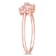 Morganite and Diamond 10K Rose Gold Bow Ring 1.015ctw
