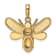 14k Two-tone Gold Diamond-Cut Bumblebee Pendant