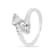 Trillion Aquamarine and White Topaz 2-Stone Rhodium Over Sterling Silver
Bypass Ring 1.22ctw