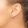 Rhodium Over 14K White Gold Lab Grown Diamond 1.3mm Hinged Hoop Earrings