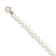 14k Yellow Gold 3-4mm White Near Round Freshwater Cultured Pearl Bracelet