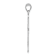 Rhodium Over 14k White Gold Budded Cross Pendant