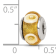 Sterling Silver Yellow Hand-blown Glass Bead