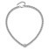 Rhodium Over Sterling Silver Cubic Zirconia Curb Link 17.5 Inch with 2
Inch Extension Necklace