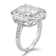 Rachel Zoe Radiant Cut CZ Cocktail Ring in Rhodium Over Sterling Silver