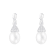 7.5-8mm White Cultured Freshwater Pearl Rhodium Over Sterling Silver Earrings