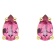 5x3mm Pear Shape Pink Topaz 14k Yellow Gold Stud Earrings
