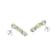 Green Cubic Zirconia Platinum Over Silver November Birthstone Earrings 7.76ctw