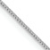 Rhodium Over 14k White Gold 0.5mm Solid Box 13 Inch Chain