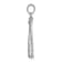 Rhodium Over 14k White Gold Textured Bats and Baseball Pendant