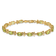 14k Yellow Gold Floral Diamond and Peridot Bracelet