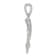 Rhodium Over Sterling Silver Blue Inlay Lab Created Opal Dolphin Pendant