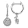 Rhodium Over 14K White Gold Lab Grown Diamond Hinged Hoop Earrings
