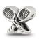 Sterling Silver Tennis Racquets Bead