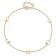 14K Two-tone Polished Butterfly with 1-inch Extension Anklet