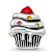 Sterling Silver Crystal and Enamel Red Cherry Cupcake Bead