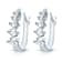 CZ Inside-Out Hoop Earrings In Sterling Silver