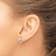 Rhodium Over 14k White Gold 1/4" Round Hinged Hoop Earrings