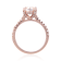 Round White Topaz 14K Rose Gold Over Sterling Silver Ring, 3.28ctw