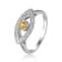 Yellow Citrine with Moissanite Rhodium Over Sterling Silver Evil Eye
Ring Evil Eye Jewelry