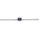Sapphire Color CZ Station Bracelet In Sterling Silver