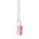 10x8mm Emerald Cut Pink Topaz With Diamond Accents Rhodium Over Sterling
Silver Pendant with Chain