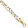 14k Yellow Gold and 14k White Gold 8mm Hand-Polished Flat Mariner Link Bracelet