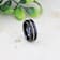 ADELARD Rose Gold Braided Brushed Center Black Tungsten Wedding Band
With Polished Beveled Edges 8mm