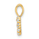 14k Yellow Gold Diamond Number 3 Pendant