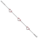 Sterling Silver Rhodium-plated Red Enamel 3-Heart with 0.5 Inch
Extension Bracelet