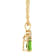 7x5mm Pear Shape Peridot with Diamond Accents 14k Yellow Gold Pendant
With Chain
