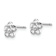 Rhodium Over 14k White Gold Children's Cubic Zirconia 5mm Flower Stud Earrings