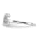 Rhodium Over 14K White Gold Lab Grown Diamond VS/SI GH, Initial G
Adjustable Ring