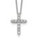 Rhodium Over 14K White Gold Lab Grown Diamond Cross Pendant Necklace