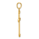 14k Two-tone Gold Diamond-cut Cross Pendant
