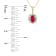 0.35ctw Ruby and Diamond Pendant 14k Yellow Gold