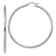 Rhodium Over 14k White Gold 2 3/16" Polished Tube Hoop Earrings