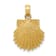 14k Yellow Gold Textured Scallop Shell Pendant