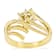 Diamond Simulant Bypass Ring In 18K Gold Over Sterling Silver 3.01ctw