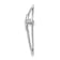 Rhodium Over 10k White Gold Diamond Cross Chain Slide Pendant