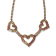 Gold Tone, AB Rose Crystal Heart Necklace.