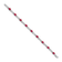 Rhodium Over 14k White Gold Diamond and Ruby Bracelet
