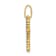 10k Yellow Gold and Rhodium Over 10k Yellow Gold 0.168 ctw Diamond Cross Pendant
