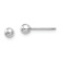 Rhodium Over 14k White Gold Polished 3mm Ball Stud Earrings