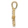 14K Yellow Gold Lab Grown Diamond Letter X Initial Pendant