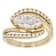 Moissanite Marquise And Round Bypass Ring In 14K Gold Over Sterling
Silver 2.44ctw DEW