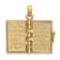 14k Yellow Gold 3D Moveable Brushed and Textured LOVE Book Pendant with
Enameled Flower